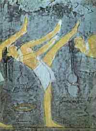 dancers, From the tomb of Nenkhetifkai at Sakkara,V Dynasty; Excerpt. Source: Lionel Casson - Ancient Egypt